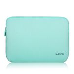 Arvok 17 17.3 inch Water-resistant Neoprene Laptop Sleeve Case Bag/Notebook Computer Case/ Briefcase Carrying Bag/ Skin Cover For Acer/ Asus/ Dell/ Fujitsu/ Lenovo/ HP/ Samsung/ Sony/ Toshiba (17 inch, Light Green)