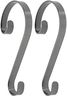 Haute Decor Stocking Scrolls® Stocking Hanger - 2 Pack (Brushed Nickel) - Hang Christmas Stockings from mantels of All Shapes and Sizes