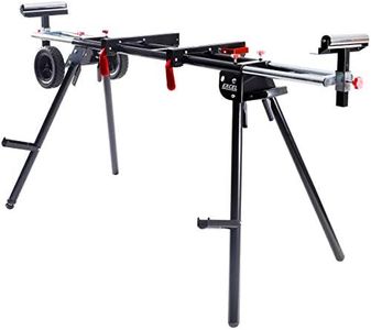 Excel Universal Mitre Saw Stand Folding & Adjustable Legs with Wheels - Foldable Mitre Saw Stand - Chop Saw Stand - Universal fits Makita, Dewalt, Bosch, Ryobi, Einhell and Metabo