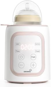 Grownsy Bottle Warmer, 8-in-1 Fast Baby Bottle Warmer for Breastmilk or Formula, Smart Temperature Control and Automatic Shut-Off, Baby Essentials for Newborn-Blush