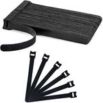 (100PCS-6 inch) TheaPro Cable Ties, Cable Ties Reusable, Adjustable Strap Wire Management, Cable Organiser Straps,Black