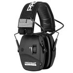 PROHEAR 036 Digital Electronic Shooting Ear Protection Patriot Sound Amplification Earmuffs, 23dB NRR Low Profile Noise Reduction Hearing Protection for Gun Range and Hunting, Black