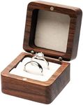 Square Solid Wood Double Ring Box C