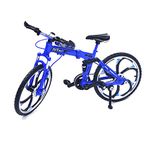 Ailejia Zinc Alloy Finger Mountain Bike Mini Bicycle Model Cool Boy Toy Decoration Crafts for Home (Blue)