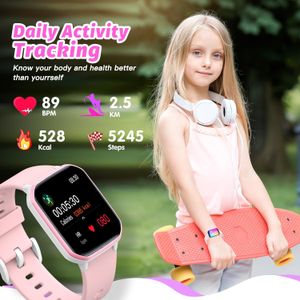 Kids Smart Watch – Pink Touchscreen GPS Tracker