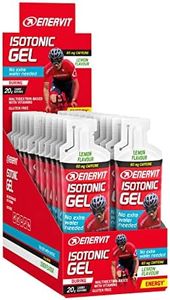 Enervit, Isotonic Gel con Caffeina, Gusto Limone, Ideale per gli Sport di Endurance, Formula Isotonica con 20 Grammi di Carboidrati e 60 Milligrammi di Caffeina, Senza Glutine, 24 Pack da 60ml