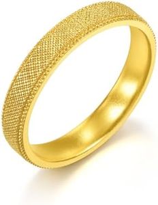 CHOW SANG SANG 999.9 24K Gold MINTYGREEN Dainty Gold Beaded Ring for Men Our Size 21 /US 9.5 95693R 95694R Price-by-Weight 6.36g Gold