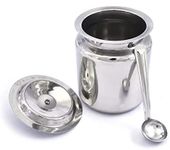 KSJONE Stainless Steel Oil and Ghee Container for Kitchen I Multipurpose Oil Container with Lid I Capacity of 400 ml