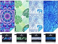 4 Pack Lightweight Thin Beach Towel Oversized 71"x32" Big Extra Large Microfiber Sand Free Towels Quick Dry for Swim Travel Camping Sports Beach Accessories Vacation Essential Gift