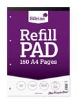 Silvine A4 Refill Pad - 2/10/20 mm Graph (160 Pages) Single,White