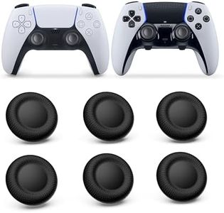 NEWDERY Joystick Replacement Grip Caps for PS4/PS5 Controller, for PS5/PS4 Thumb Grips Caps, Anti-Stickiness, Anti-Slip, Anti-Scratch, Anti-Fingerprint, for PS4/PS5 Joystick Caps-Black(6pcs)