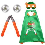 Ninja Turtles Cape with Mask Kids Dress Up Superhero 4 Sets Turtles Cloak Costume Cospaly for Boy Girl (C)