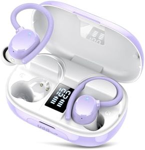 Auriculares Inalambricos, Auriculares Bluetooth 5.3 HiFi Estéreo Deportivos con 4 ENC Cancelacion Ruido HD Microfono, 128H Cascos Inalambricos Bluetooth LED Pantalla,IP7 Impermeable para Running Sport