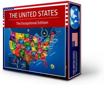 USA Jigsaw Puzzle - Map of United States - American History – United States of America - Jigsaw Puzzles - 100 Piece Puzzles – The Exceptional Edition Puzzle - Geography Puzzle