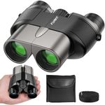 12X25 High Powered Binoculars for Adults, Compact Binoculars with Clear Low Light Vision, Easy Focus Waterproof Small Binoculars for Bird Watching, Hunting, Hiking, Cruise Ship, Travel, Concerts