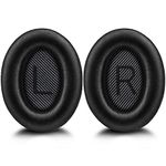 Bose QuietComfort 35 (QC35 II) Headphones Replacement Earpads by Link Dream Soft Protein Leather Replacement Ear Pads Cushions for Bose QC35 QC25 QC15 QC2/ Ae2 Ae2i Ae2w/ Sound Link/Sound True (Black)