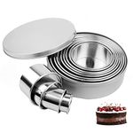 Round Biscuit Cutters, 12PCS Pastry Cutter Baking Stainless Steel Circle Cookie Cutter Ring Scone Cutter Storage Tin Cookie Cutter Set for Dough Pastry Donut Fondant DIY Cake Decoration