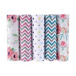 haus & kinder Muslin Swaddle Wrap for Baby - Baby Swaddle Wrap for New Born | Perfect Size Cotton Swaddle for New Born Baby | Breathable Muslin Cloth for Baby, 100 cm x 100 cm, Pack of 5, Multicolor