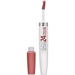 Maybelline Super Stay 24, 2-Step Liquid Lipstick, Long Lasting Highly Pigmented Color with Moisturizing Balm, Frosted Mauve, Mauve Pink, 1 oz