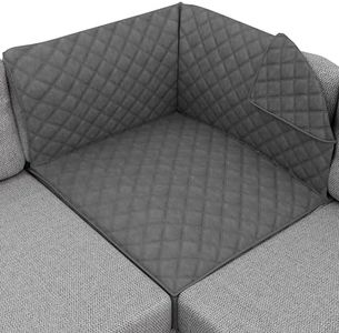 Sofa Shield Original Patent Pending Reversible Sofa Corner Sectional Protector, Many Colors, 30x30 Inch, Washable Furniture Protector, 2 Inch Strap, Sectional Slip Cover Throw for Pets, Dogs, Charcoal