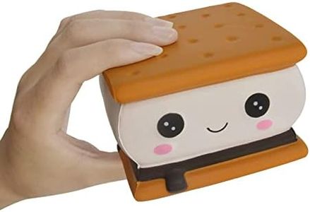 ASMFUOY Smore Slow Rising Squishies Toy for Kids Birthday Gift,Cute Sandwich Cookie Stress Relief Simulation Lovely Squishys Squishi Squeeze Toys