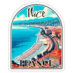 Nice Sticker France Vintage Souvenir Decal Vinyl Small Waterproof for Water Bottle Mug Passport Book Scrapbook Notebook Laptop Tumbler Skateboard Computer Phone Size 4" Funny Gift