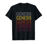 Genesis Retro Pattern Vintage Style First Name Graphic T-Shirt