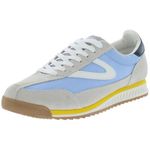 TRETORN Women's Rawlins Casual Lace-Up Sneakers, Light Taupe/Blue/Yellow, 8