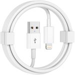 Car Apple Carplay Cable, [Apple MFi Certified] USB A to Lightning Cable Compatible with iPhone 14 13 12 11 Pro Max XR XS X Charger Cord, Car Fast Charging Cable (White 3ft)