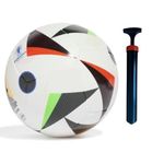 SPORTS TECH Hands Stitched Football Size 5 Unisex Football EURO24 League with Pump | PU | Suitable for Grass |Practice Ball | Soccer Ball | for Men/Women | Football Size - 5