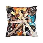 IguaTu Magic Electric Guitar Music Couch Throw Pillow Covers, Soft Fashion Decorative Sofa Pillow Case,For Home Couch Sofa 20"X20"