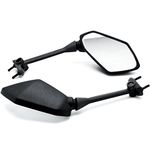 Krator Black Replacement Motorcycle Mirrors Aftermarket Compatible with 2010-2014 Kawasaki Ninja 400R/ER-4F