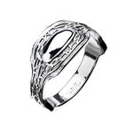 Marvel Comics Unisex Adult Men's Stainless Steel Black Panther Wakanda King T'Challa Ring, 10, Stainless Steel