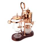 Diguo Belgian Belgium Luxury Royal Family Balance Syphon Coffee Maker Elegant Design Retro-Style(Rose Gold)