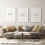 Let's Get Cosy | Gallery Wall Prints (Set of 3) | Romantic Wall Art | Bedroom Decor | Housewarming Gift | New Home Present | Typography Posters | UNFRAMED