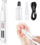 2024 Pet Micro Precision Trimmer, Upgrade Dog Paw Trimmer with LED Light, Multifunctional Rechargeable Waterproof Pet Paw Trimmer for Paws Eyes Ears Face Rump (White)