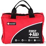 General Medi 160 Piece Premium First Aid Kit Bag - Includes Cold (Ice) Pack, Emergency Blanket for Travel, Home, Office, Car, Camping, Workplace (Red)