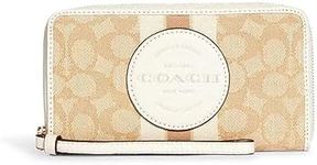 Coach Outlet Dempsey Large Phone Wallet In Signature Jacquard With Stripe And Coach Patch