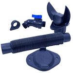 Rain Barrel Downspout Diverter Kits for 2x3, 3x4, 3inch and 4inch Round Downspouts (3" an 4" Round Downspout, with Spigot)