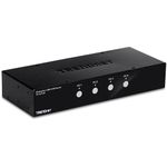 TRENDnet 4-Port Monitor DisplayPort KVM Switch with Audio, 2-Port USB 2.0 Hub, Supports 4K UHD 3840 x 2160 @ 60Hz, DisplayPort 1.2, Black, TK-441DP