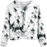 Arshiner Hoodies for Teen Girls Twist Front Tie Dye Hooded Sweatshirt Casual Long Sleeve Tops Clothes Tie Dye Hoodie Girls Girls Hoodies Size 6 Black White