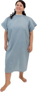 Careoutfit 3 Pack - Blue Hospital Gown with Back Tie/Hospital Patient Gown with Ties - One Size Fits All