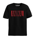 Toodlegram T-Shirt for Men/Women, Plus Size Collection, 100% Cotton | Graphic Printed | Regular Fit, Halfslevees & Roundneck, Animal Badge Unisex T-Shirt (Black, 7XL)