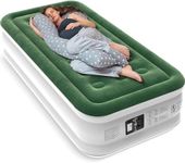 Zearna 190x100x40cm Single Inflatable bed, Air Mattress with Built-in Electric Pump, Blow Up Mattress in 3 Mins Self-Inflation/Deflation,Flocked Surface Guest Airbed for Home Portable Camping