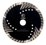 Diamond Saw Blade 6" Inch with Cooling Holes,Turbo Diamond Segments Blade for Marble Granite Stone Pavers Concrete Wet/Dry Cutting