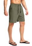 G Gradual Men's Swim Trunks Quick Dry Bathing Suit Beach Board Shorts for Men with Zipper Pockets and Mesh Lining, Slate Green, L