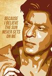 good hope Shahrukh Khan Pop Art Poster For Room Office Home wall Decoration Bedroom Hotel Living Gift Painting sticker wallpaper Boys Hostel (Multicolour,12x18 Inch)