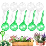 10 Pcs Plant Watering Globes Self Watering Bulbs PVC Plastic Automatic Plant Watering Irrigation Drippers Devices Garden Watering System for Indoor and Outdoor Plant (Green & Transparent)