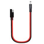 AsanWise SAE male to DC 5.5mm x 2.1mm male adapter cable SAE connector cable 14AWG DC charging cable for solar panel charger 60cm