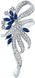 Mecool Creó El Pin De La Broche Del Estilo De La Vendimia De Lujo De Lujo Para Las Mujeres, Muchachas, Señoras, Color Azul